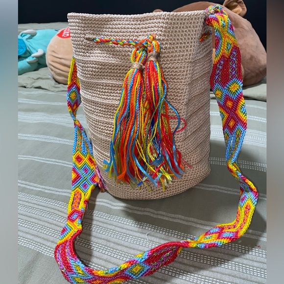 Rainbow Crotchet Bag - Picture 1 of 3